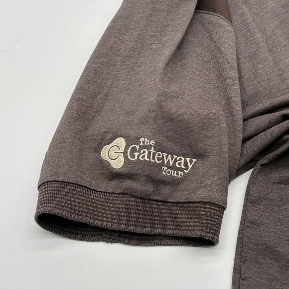 Nat Nast Mens Silk Blend Polo Shirt Brown Short Sleeve Casual Top Medium - Picture 10 of 10